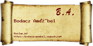 Bodacz Amábel névjegykártya